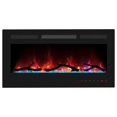 LouZub 36 Inch Electric Fireplace, Recessed Fireplace Insert and Wall