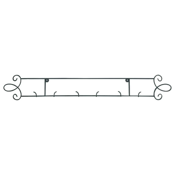 LouZub Horizontal Plate Rack, Black Display (3 Place) - Durable & Sturdy Metal Finish with Scroll Designs - Beautifully Showcase Special Plates, Tiles, Artwork, & More - Part of Augusta Collection