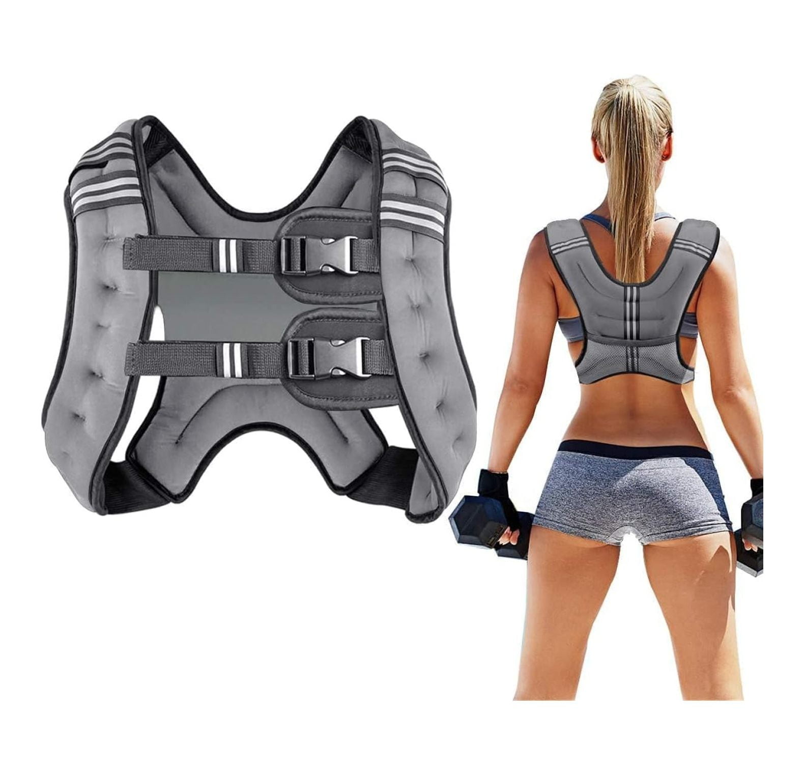 LouZub Running Weight Vest for Men Women Kids 8 12 16 20 25 30 Lbs Weights Included, Body Weight