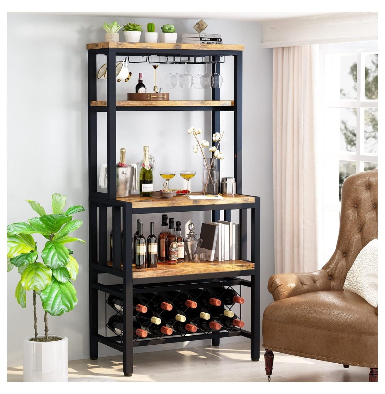 LOKO Bar Cabinet, Buffet Table Midcentury Coffee Bar Cabinet With ...