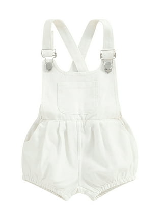 Toddler White Overalls