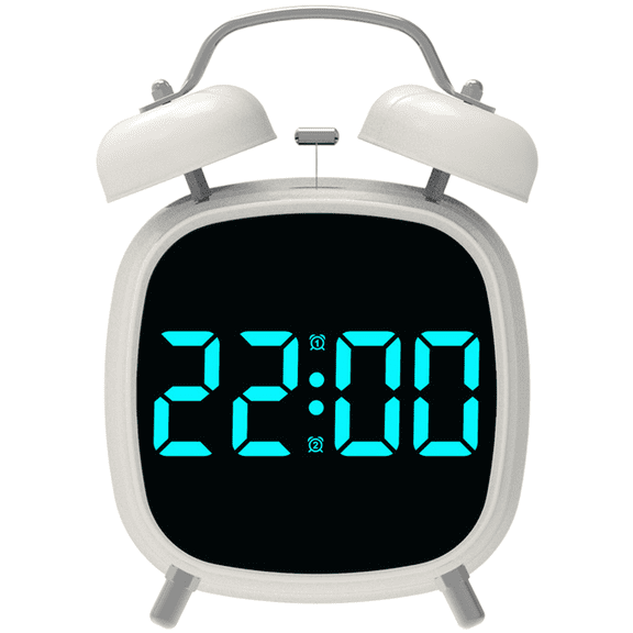 Loud Alarm Clock Extra Loud Ringing Bright LED Display Sturdy Metal Casing