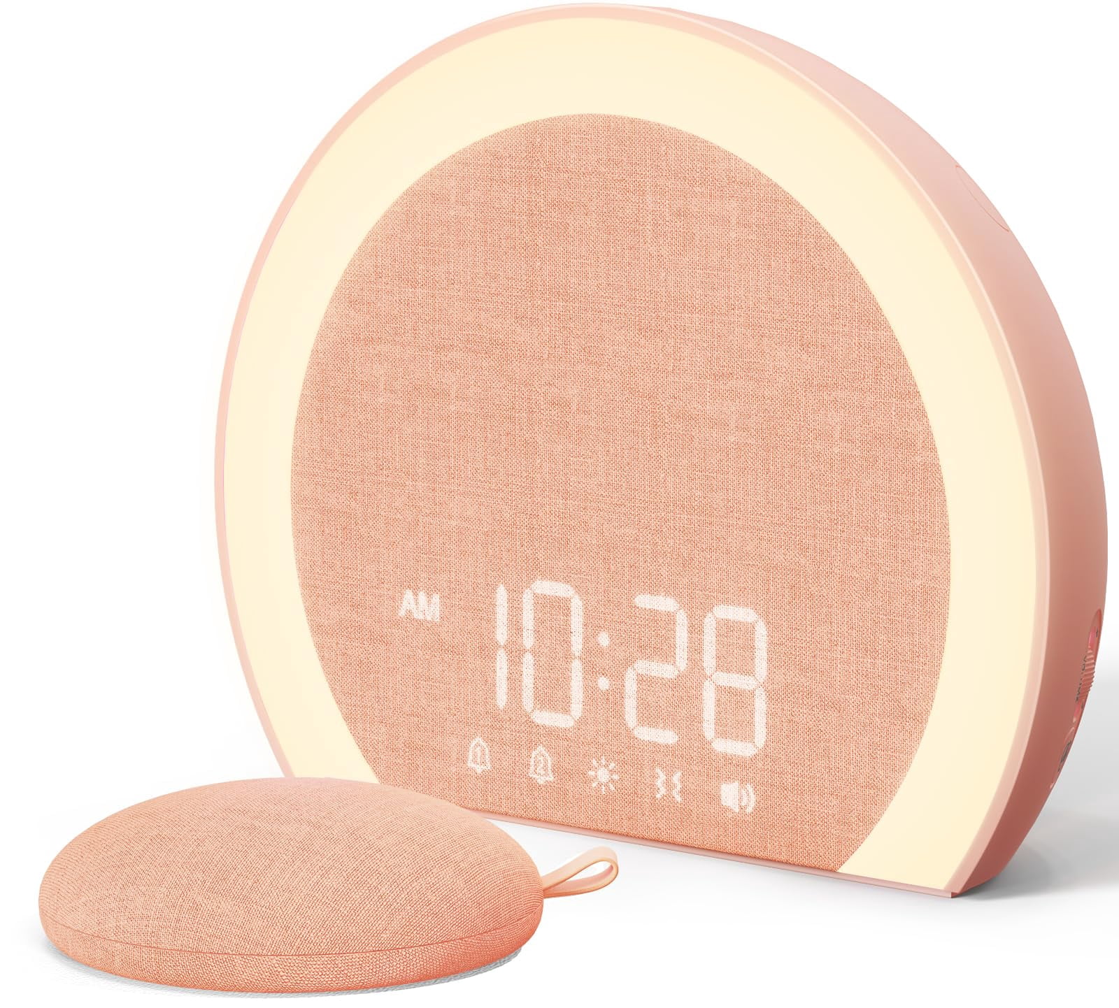 Loud Alarm Clock With Wireless Bed Shaker  Vibrating Dual Light Wake Up For Heavy Sleepers & Hearing Impaired 9-color Night 8 Alarms 0-100% Dimmer Usb Bedroom