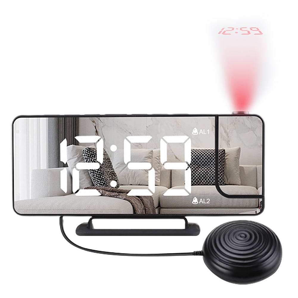Loud Alarm Clock for Heavy Sleeper, Big Display Clock with Bed Shaker