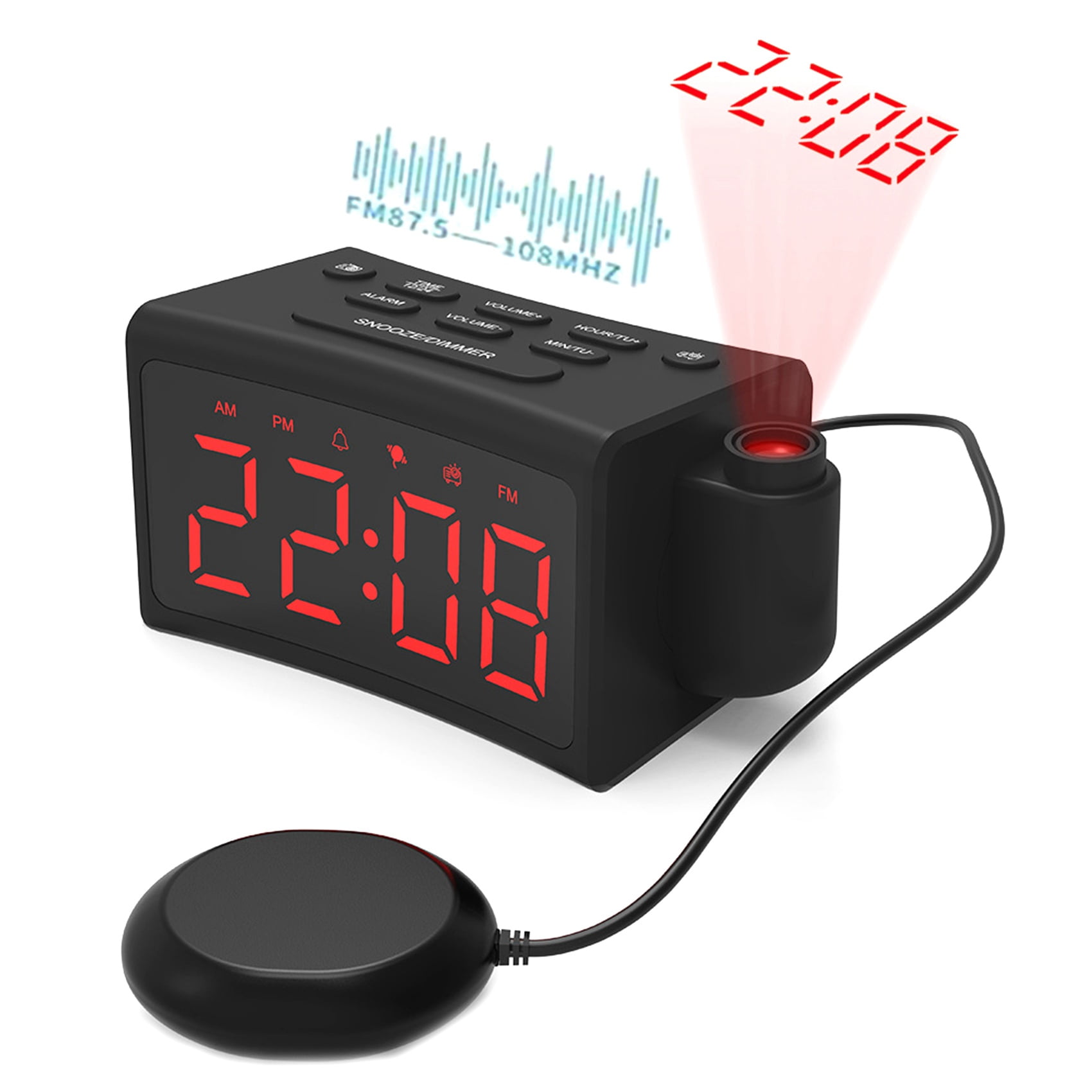 Loud Alarm Clock for Heavy Sleepers Vibrating Alarm Clock with Bed