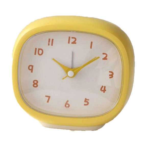 Loud Alarm Desktop Clock Wake-Up Light with Glass Lens for Bedroom Decor