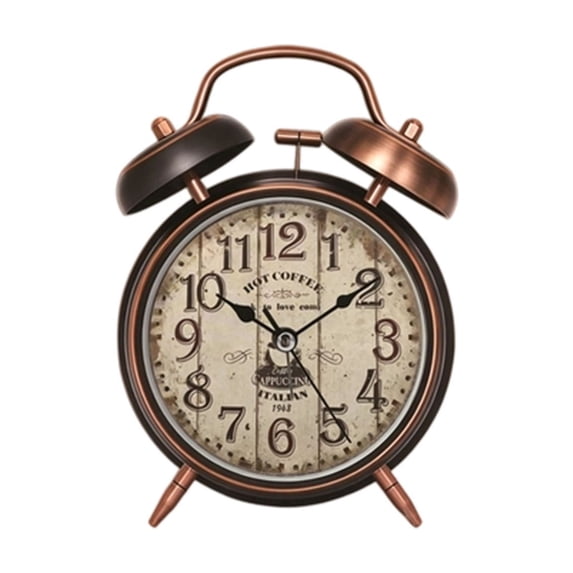Loud Alarm for Deep Sleepers Retro Twin Bell Alarm Clock for Bedroom and Home Decoration