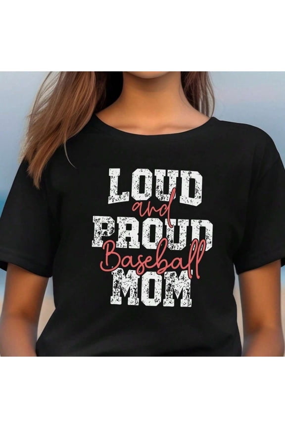 Loud Baseball Mom, Biggest Fan, Game Day Tee, Mama Ballpark Tshirt, Team Parent, Proud Funny Baseball Shirt