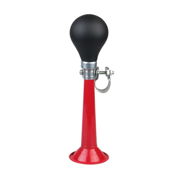 Loud Bicycle Safety Horn with Metal Extruded Bulb Design, 6 Vibrant Color Options for Enhanced Visibility, Durable Handlebar Mount for Commuters and Outdoor Cyclists AKLJWH | Red