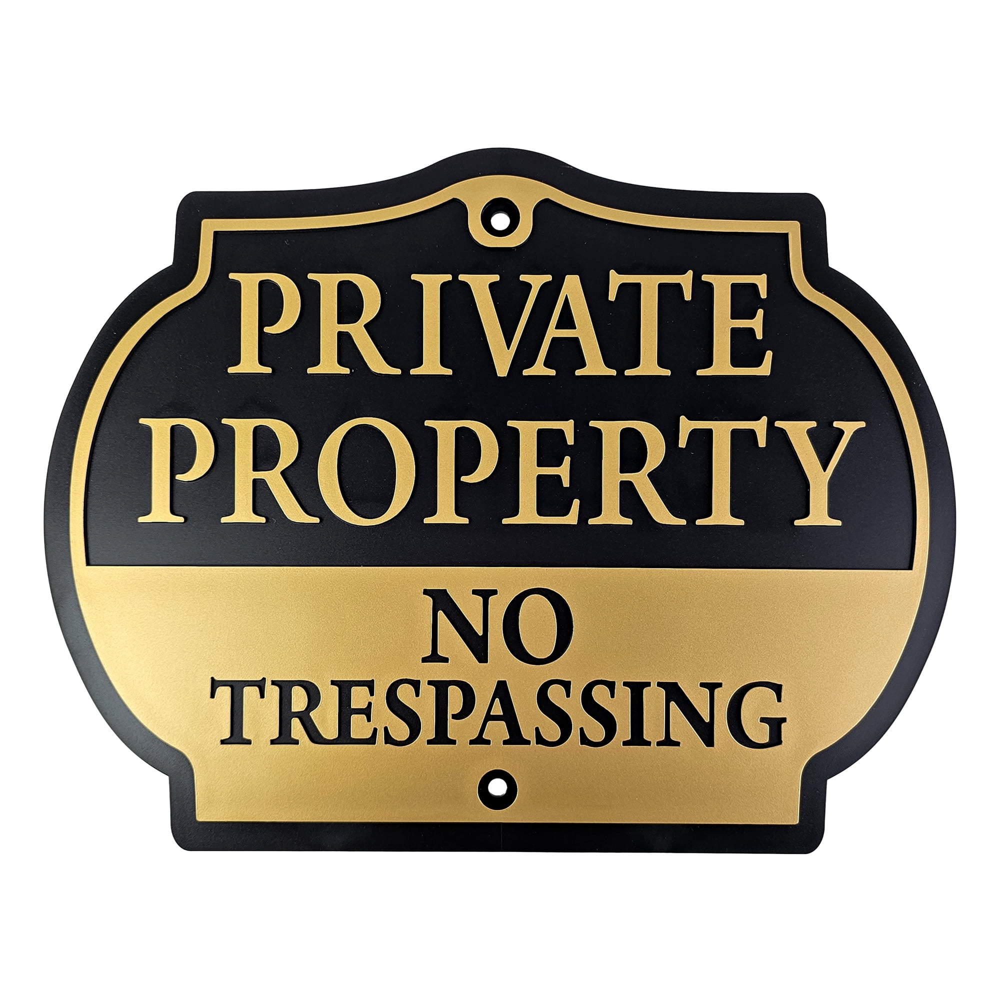 Loud & Clear - Private Property No Trespassing Sign - Ready to Mount for Homes and Businesses