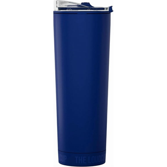 Loud Cup 23 oz Tumbler + Stadium Horn with Slide-Close Lid (Classic Navy) - Double-WallCup Reusable Water Bottle Coffee Travel Mug - Worlds Loudest Cup for Game Day