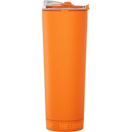 Loud Cup 23 oz Tumbler + Stadium Horn with Slide-Close Lid (Oriole Orange) - Double-WallCup Reusable Water Bottle Coffee Travel Mug - Worlds Loudest Cup for Game Day