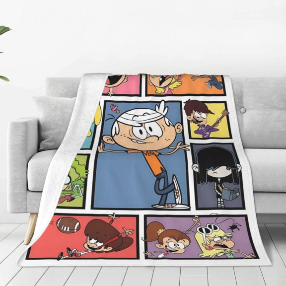 The Loud House Throw Blanket Couch Bed Sofa Soft Lightweight Warm Cozy Flannel Fleece Bed Blanket For Kids Adults Gift Multiple Sizes Available 40"X30"