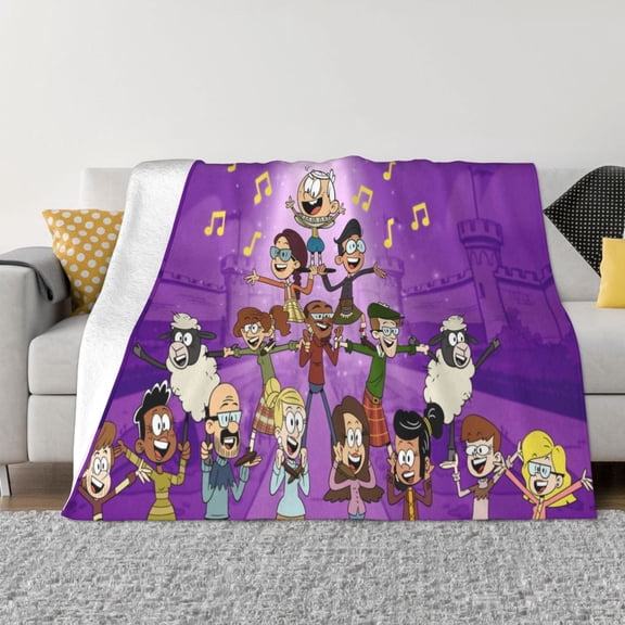The Loud House Throw Blanket Couch Bed Sofa Soft Lightweight Warm Cozy Flannel Fleece Bed Blanket For Kids Adults Gift Multiple Sizes Available 80"X60"