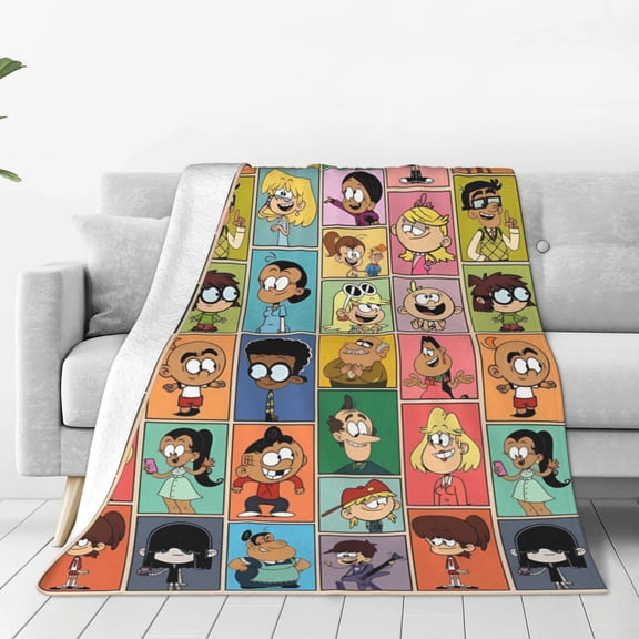 The Loud House Throw Blanket Couch Bed Sofa Soft Lightweight Warm Cozy Flannel Fleece Bed Blanket For Kids Adults Gift Multiple Sizes Available 80"X60"