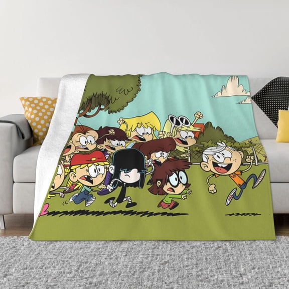 The Loud House Throw Blanket Couch Bed Sofa Soft Lightweight Warm Cozy Flannel Fleece Bed Blanket For Kids Adults Gift Multiple Sizes Available 80"X60"
