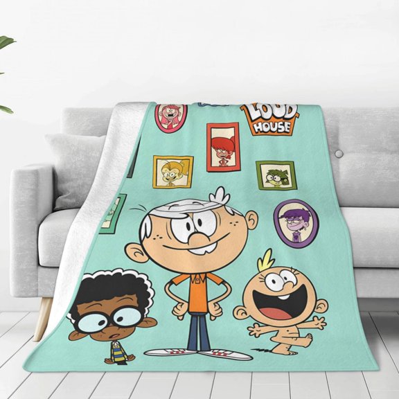 The Loud House Throw Blanket Couch Bed Sofa Soft Lightweight Warm Cozy Flannel Fleece Bed Blanket For Kids Adults Gift Multiple Sizes Available 80"X60"