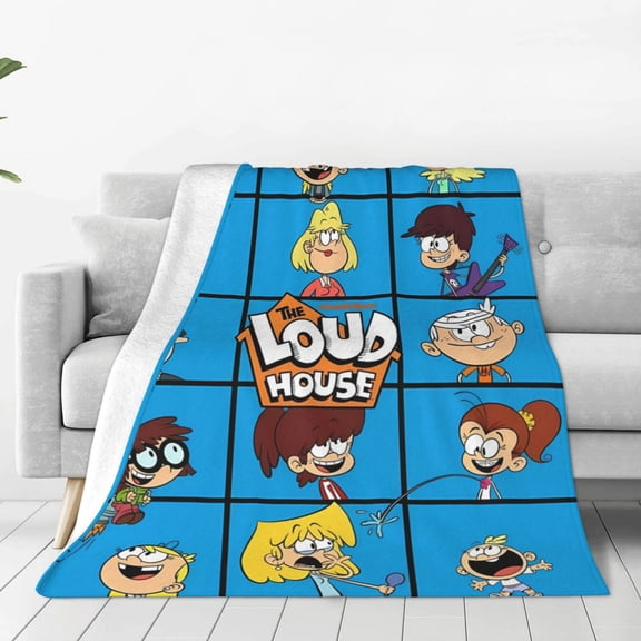 The Loud House Throw Blanket Couch Bed Sofa Soft Lightweight Warm Cozy Flannel Fleece Bed Blanket For Kids Adults Gift Multiple Sizes Available 80"X60"