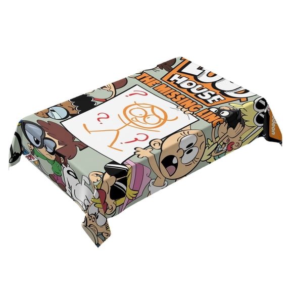 The Loud House-theme square tablecloth has an iconic print, fits most tables, and is easy to care for perfect gifts for fans friends and family55" x 71"140*180cm