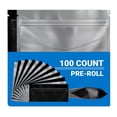 thumbnail image 1 of Loud Lock Mylar Bags 100 Count 2.27" x 6" Black/Clear - Resealable Food Storage Mylar Bags, 1 of 10