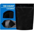 thumbnail image 1 of Loud Lock Mylar Bags 100 Count 5.25"x3.75" All Black - Resealable Food Storage Bags, 1 of 9