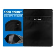 Loud Lock Mylar Bags Child Proof 5" x 4" All Black - 1000ct - Resealable Food Storage Mylar Bags