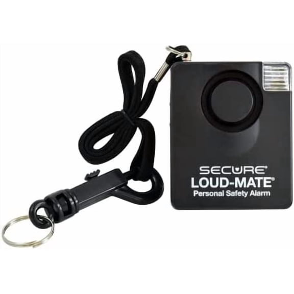 Loud-Mate 130 dB Panic Alarm Emergency Alert for Personal Safety and Protection Against Attackers, Mugging, Robbery - Extra Loud Siren with Light for Women & Men Self Defense