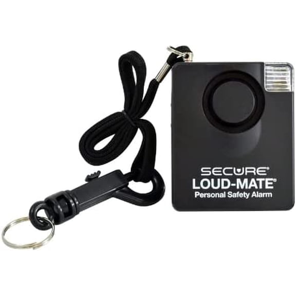 Loud-Mate 130 dB Panic Alarm Emerncy Alert for Personal Safety and Protection Against Attackers, Mugging, Robbery - Extra Loud Siren with Light for Women & Men Self Defense