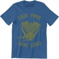thumbnail image 1 of Loud Pipes Save Lives Mens biker rider motor engine Modifications Car T-Shirt, 1 of 4