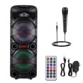 Loud Portable PA Speaker Dual 12inch woofer Heavy Bass Stereo Bluetooth