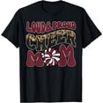 thumbnail image 1 of Loud Proud Cheer Mom Maroon Team Leopard Funny Cheer Crew T-Shirt, 1 of 4