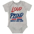 thumbnail image 1 of Loud Proud Dominican Heritage Pride Romper Boys or Girls Infant Baby Brisco Brands NB, 1 of 6