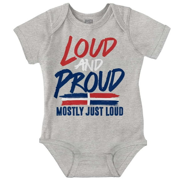 Loud Proud Dominican Heritage Pride Romper Boys or Girls Infant Baby Brisco Brands NB