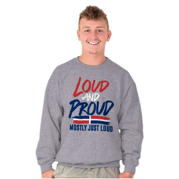 Loud Proud Dominican Heritage Pride Sweatshirt for Men or Women Brisco Brands S