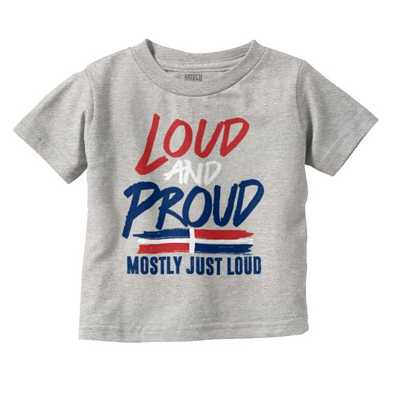 Loud Proud Dominican Heritage Pride Toddler Boy Girl T Shirt Infant Toddler Brisco Brands 2T