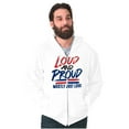 thumbnail image 1 of Loud Proud Dominican Heritage Pride Unisex Fleece Graphic Zip Up Hoodie Brisco Brands 2X, 1 of 5