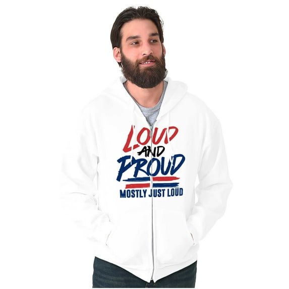 Loud Proud Dominican Heritage Pride Unisex Fleece Graphic Zip Up Hoodie Brisco Brands 2X