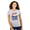 thumbnail image 1 of Loud Proud Dominican Heritage Pride Womens Slim Fit Graphic Tee Brisco Brands S, 1 of 5