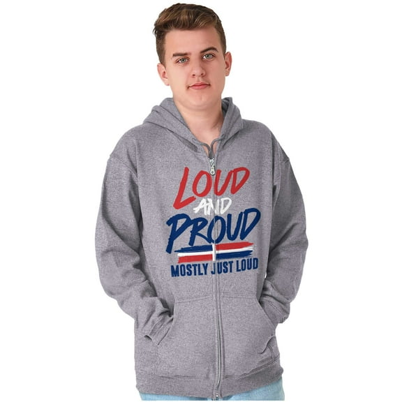 Loud Proud Dominican Heritage Pride Unisex Fleece Graphic Zip Up Hoodie Brisco Brands 5X
