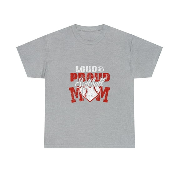 Loud & Proud Softball Mom Cute Vintage Softball T-Shirt