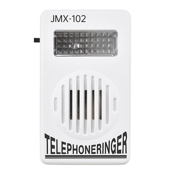 Loud Telephone Ringer 70db Amplifier Ringing Help Strobe Light Bell with Flash Suitable for Landline Phone 6P2C Connector Type Wall-mounted Battery-free