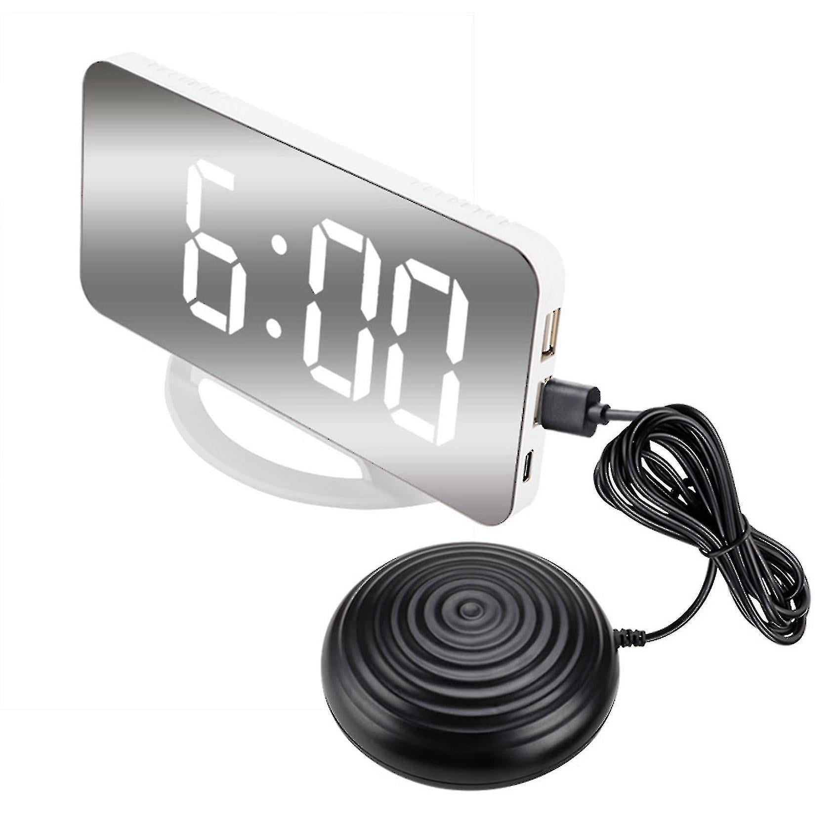 Loud Vibrating Alarm Clock For Heavy Sleepers Adults Deaf, Digital