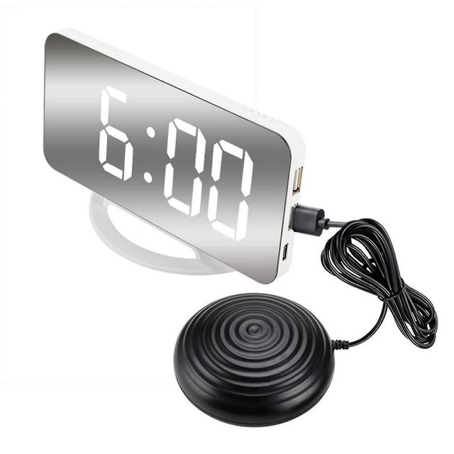 Loud Vibrating Alarm Clock For Heavy Sleepers Adults Deaf, Digital