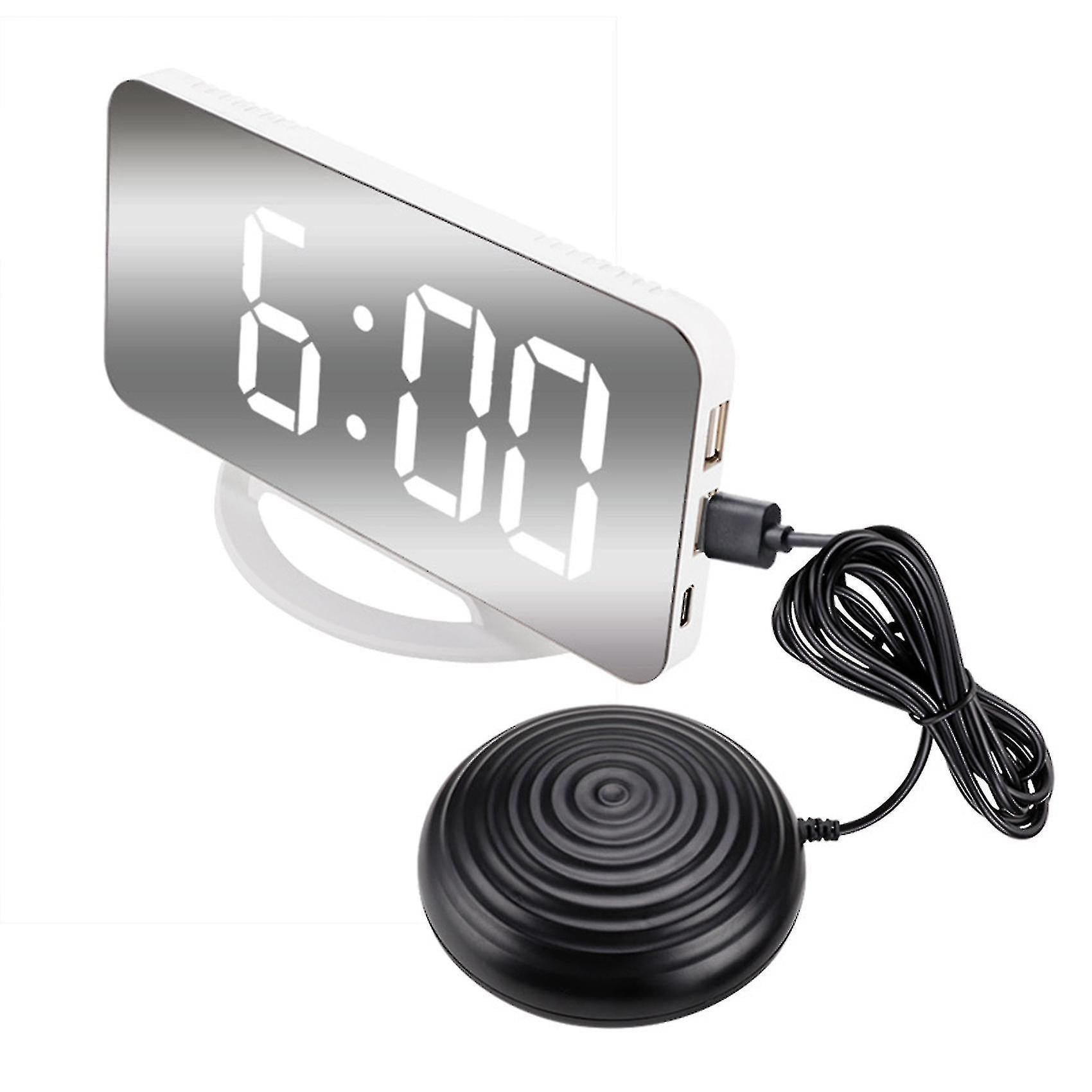Loud Vibrating Alarm Clock For Heavy Sleepers Adults Deaf, Digital