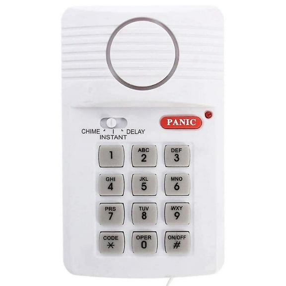 Loud Wireless Door Alarm Security Pin Panic Keypad Office Garage Shed