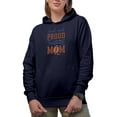 thumbnail image 1 of Loud and Proud Football Mom Gift, Navy Blue Hooded Sweatshirt or Hoodie, 2XL, 1 of 5