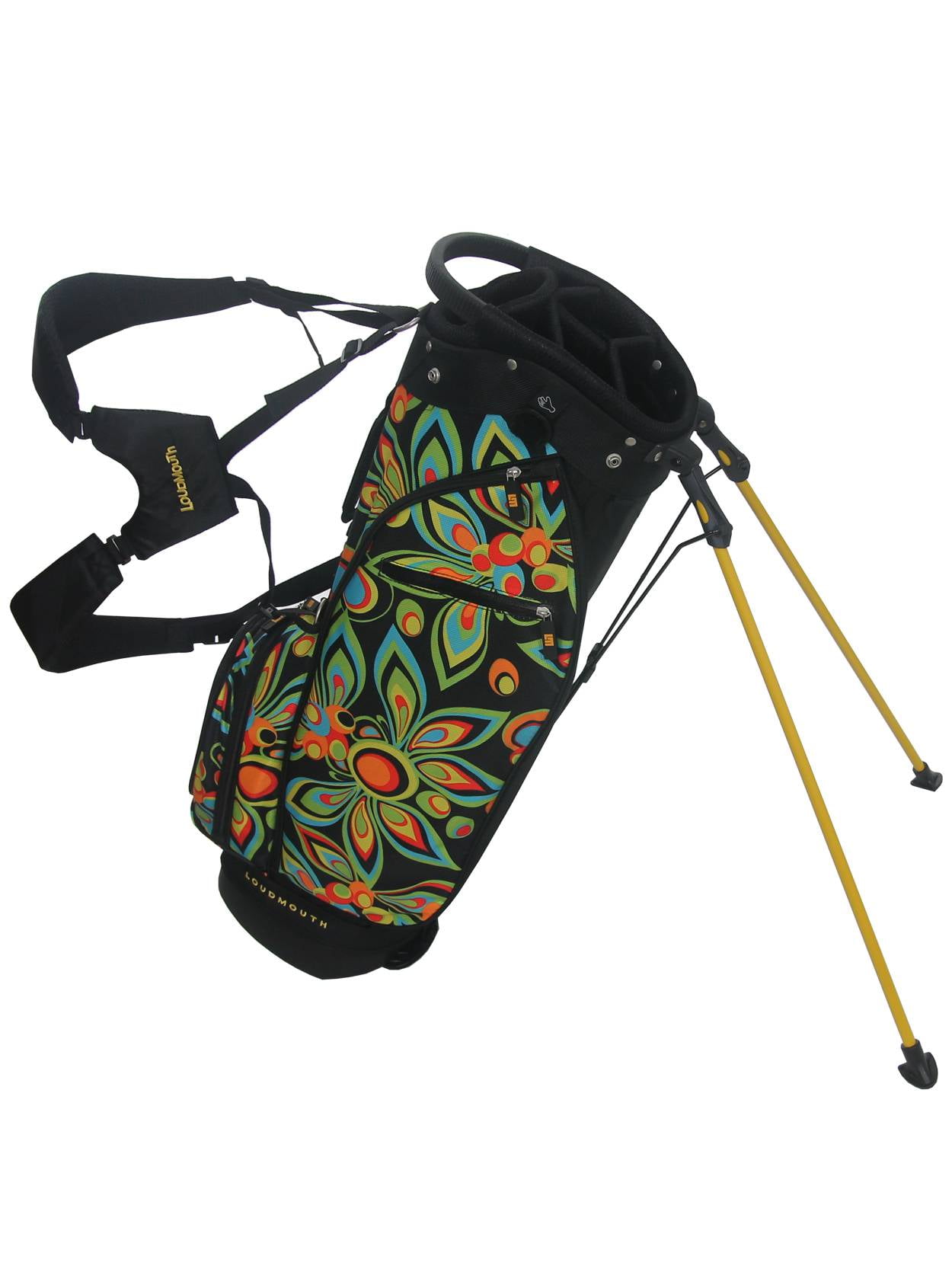 LoudMouth Golf Stand Bag, Shagadelic Black/Lime Green - - Walmart.com