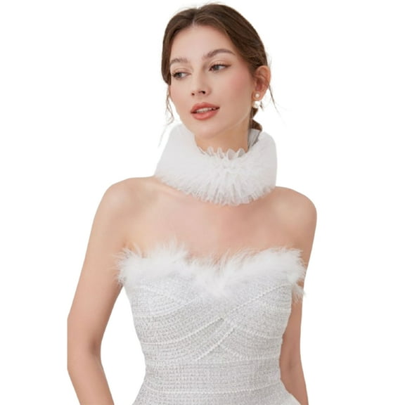 LoudSung Colorful Exaggerated Clown Puff Collar Shawl Mesh Neck Ornament Stage Performance Accessories