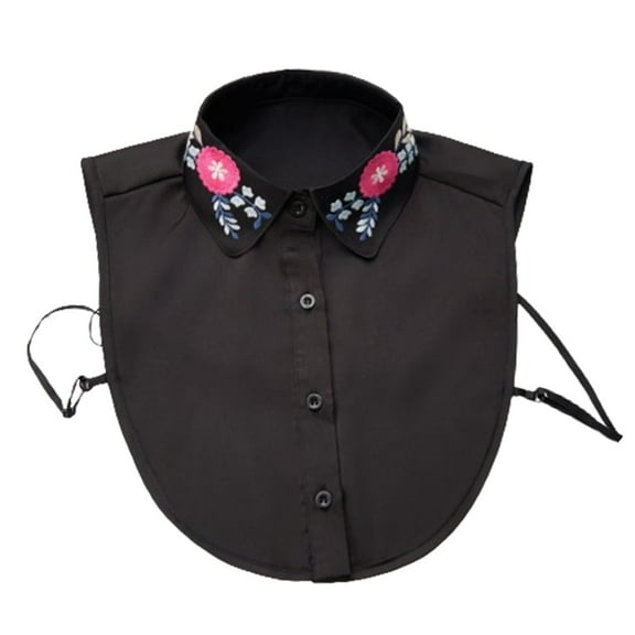 LoudSung Detachable Fake Collar Half Shirt Blouse False Collar Embroidery Dickey Design for Women Girls