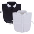 thumbnail image 1 of LoudSung Detachable Half Shirt Blouse Fake Collar Embroidered Butterfly Decorative Dickey False Collar Elegant Design for Women Girls, 1 of 9